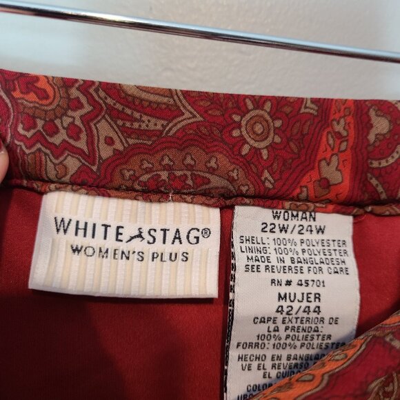 VTG White Stag Paisley Layered Maxi Skirt Size 22 Boho Cottage Gypsy Festival - Picture 6 of 7